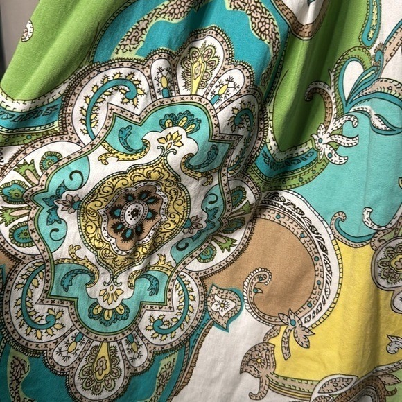 Sunny Leigh Multicolor Paisley Print Pleated Skirt Size 8 Mod Retro‎ - Picture 4 of 5